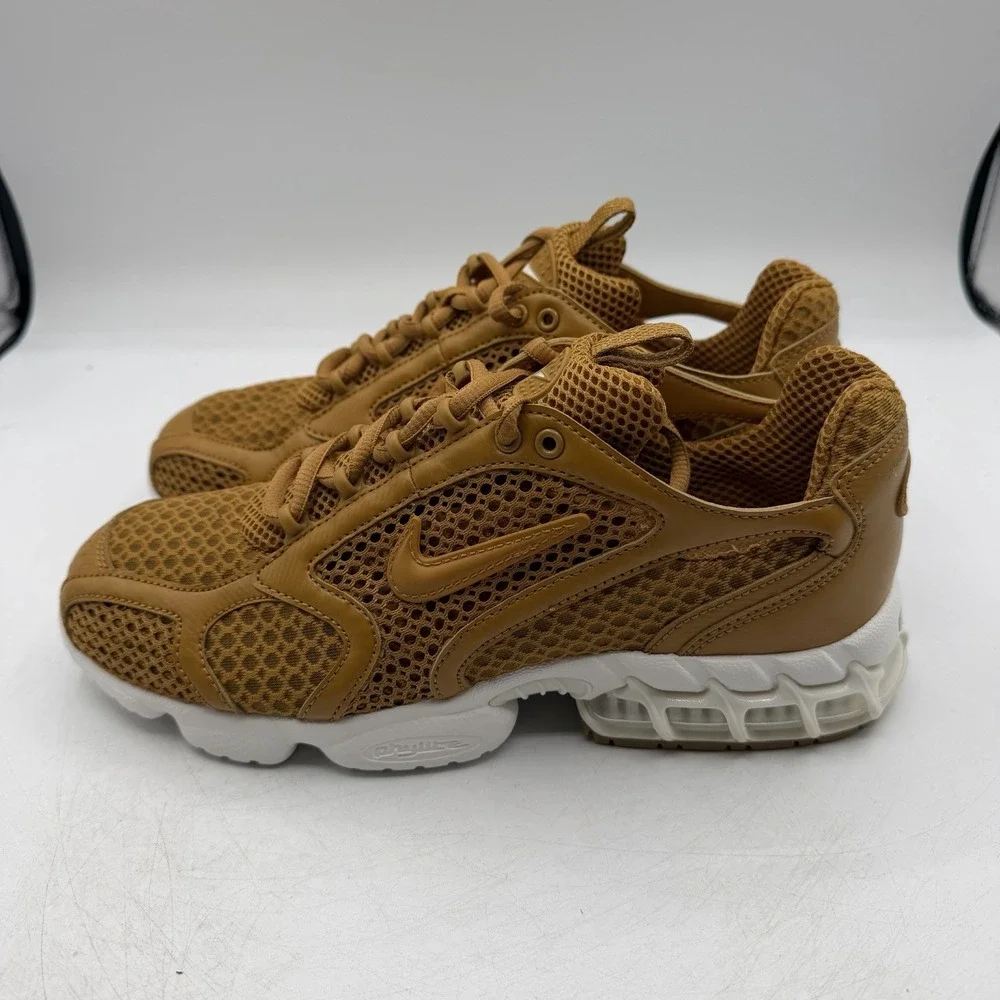 Nike Air‎ Zoom Spiridon Cage 2 Running Shoes Mens 6 Womens 7.5 Wheat HQ3552-799